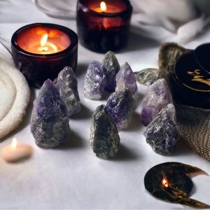 Natural Raw Amethyst Pyramid Crystal